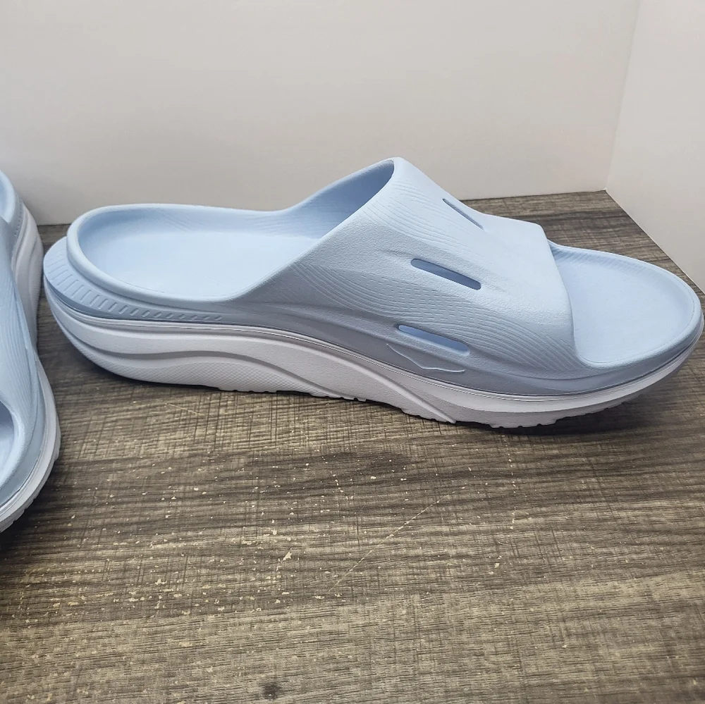 Hoka One One Ora Recovery Slide 3 New Men’s Size 14 US Ice Water Airy Blue